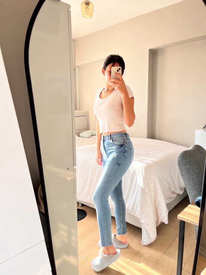 Lacivert Kadın Jean casso - Görsel 3