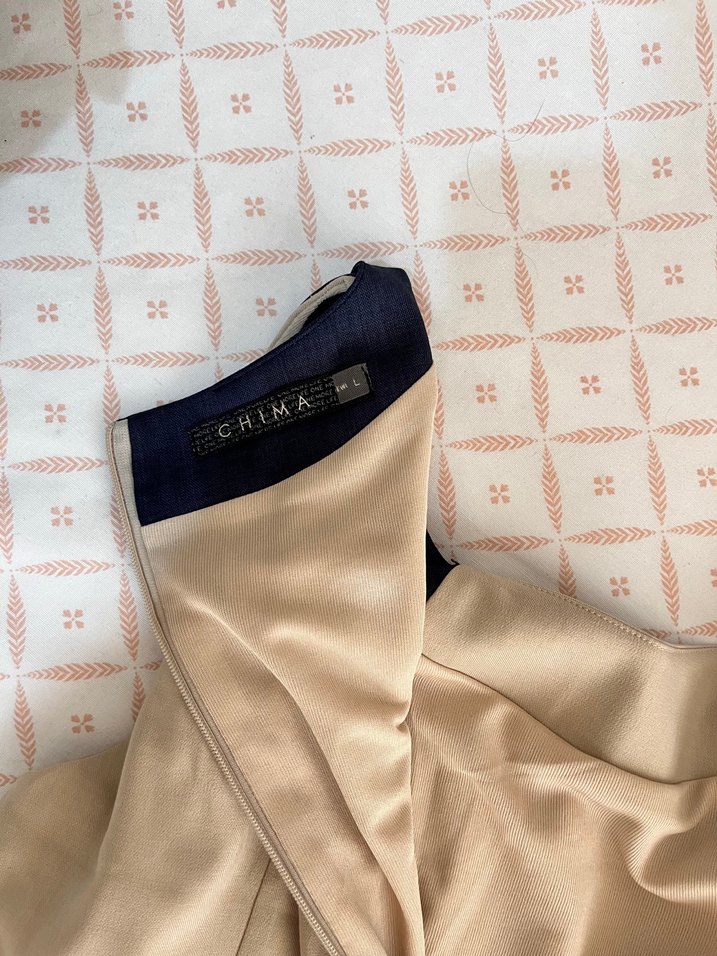 Bej Kolsuz Midi Elbise - Rahat ve Şık - Görsel 5