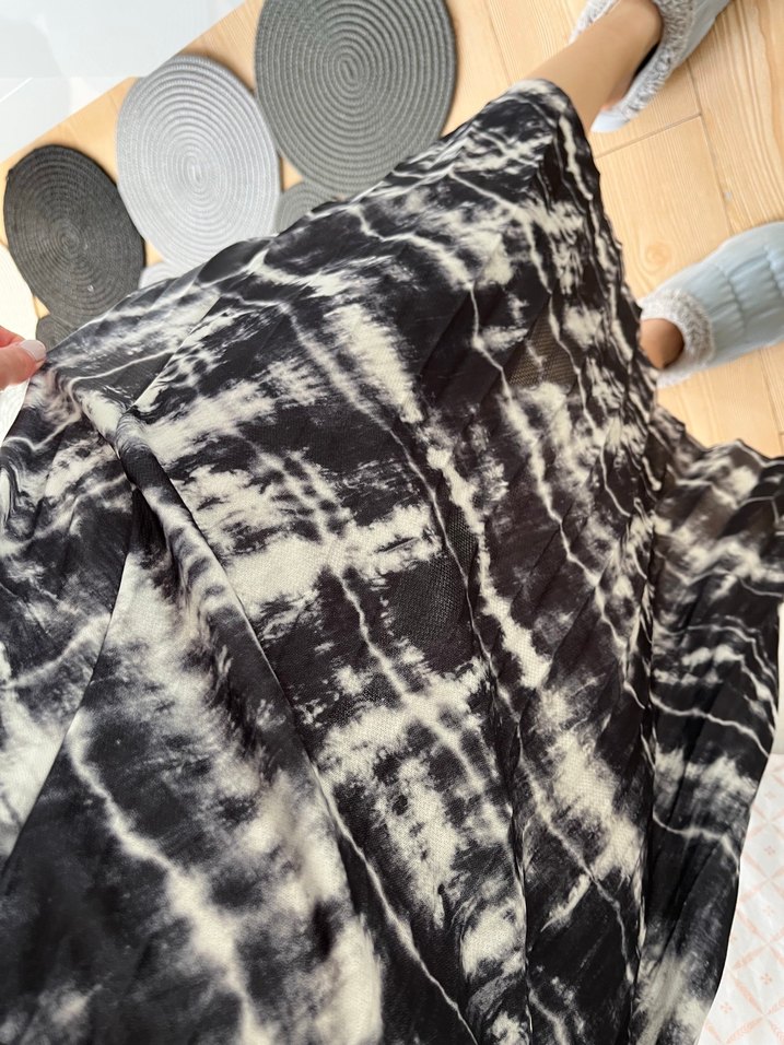 Kadın Siyah  Desenli Etek - Görsel 5