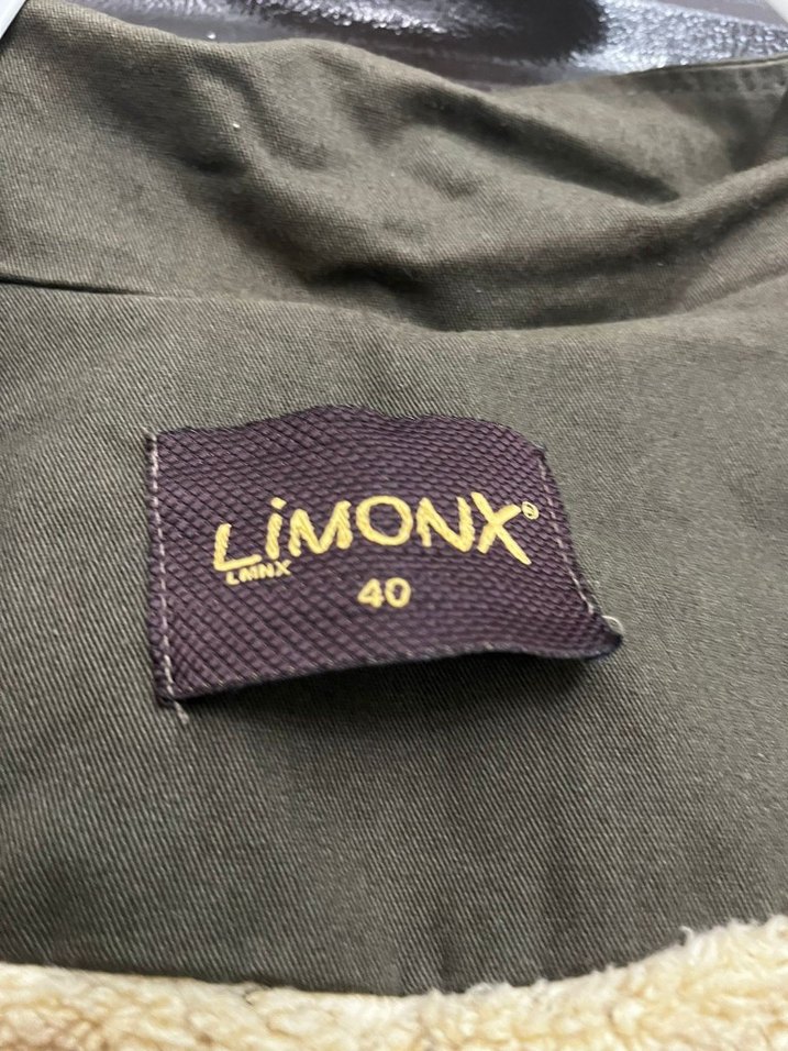 Düğmeli, Kapüşonlu Haki Kadın Ceket - Görsel 4