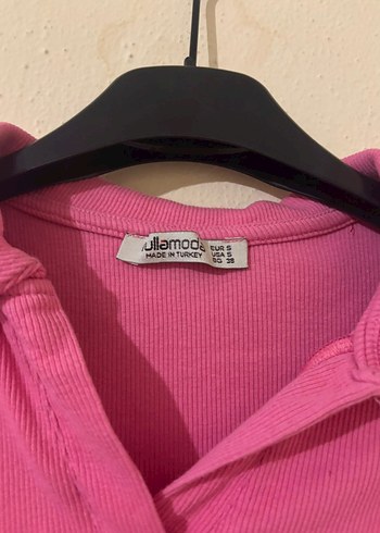 Kız Çocuk Pembe Kısa Kollu Polo Tişört - Görsel 2