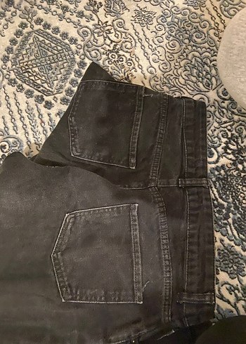 Siyah Bol Kesim Midi Boy Kot Pantolon - Görsel 4