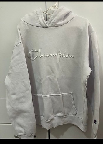 Champion Beyaz Kapüşonlu Sweatshirt - Görsel 2