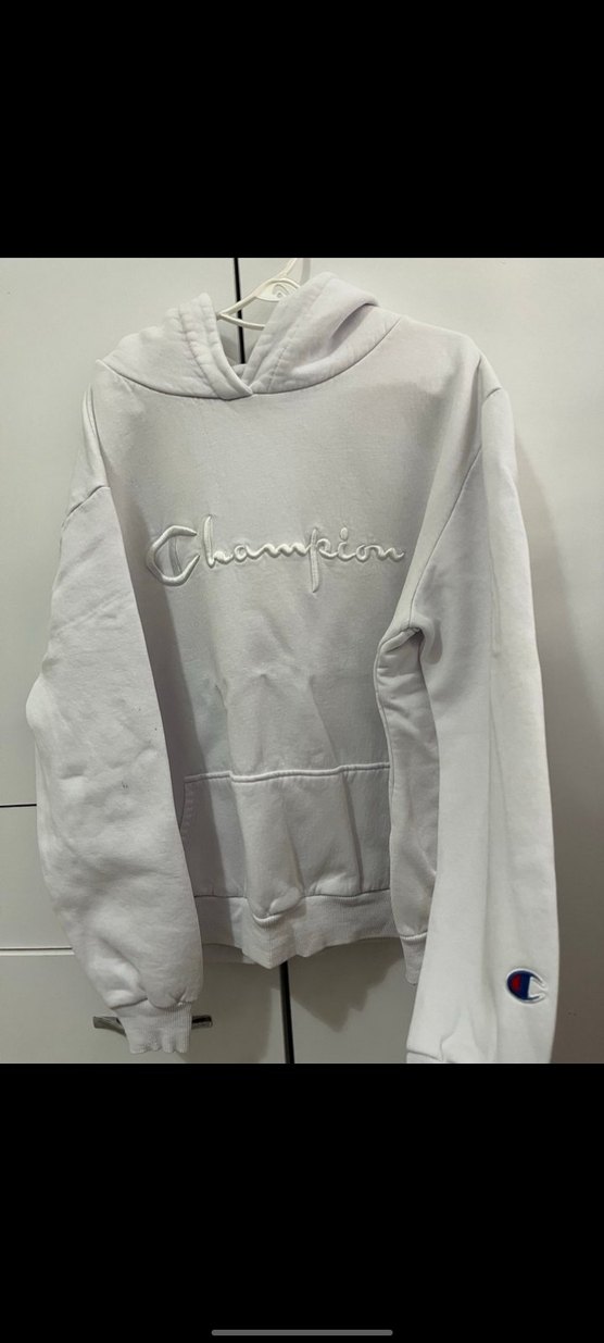 Champion Beyaz Kapüşonlu Sweatshirt - Görsel 3