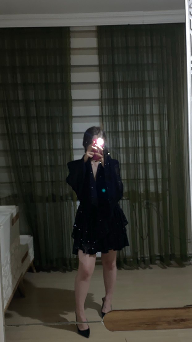 Siyah Payetli Abiye - Görsel 2