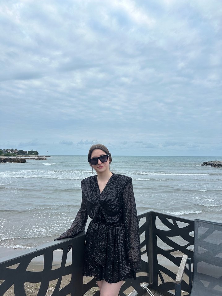 Siyah Payetli Abiye - Görsel 4