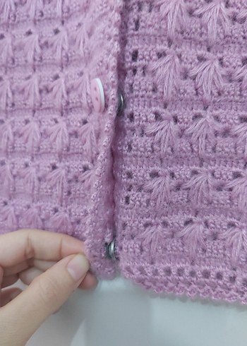 Kız Çocuk Örgü Süveter Yelek - Görsel 5