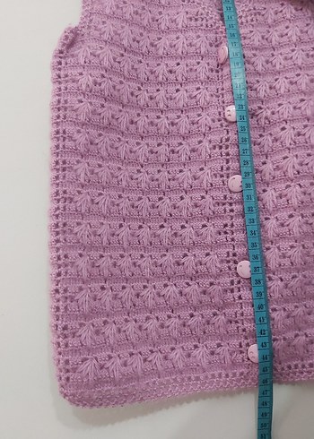 Kız Çocuk Örgü Süveter Yelek - Görsel 3