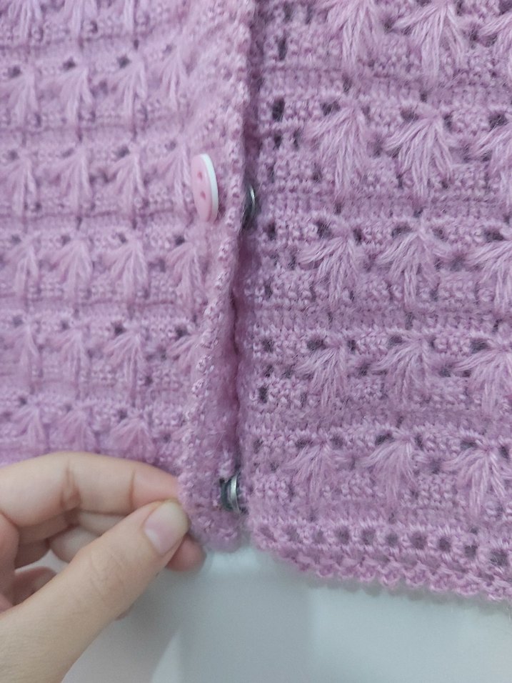 Kız Çocuk Örgü Süveter Yelek - Görsel 5