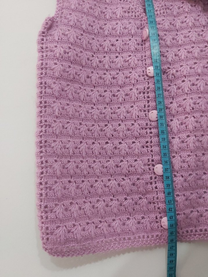 Kız Çocuk Örgü Süveter Yelek - Görsel 3