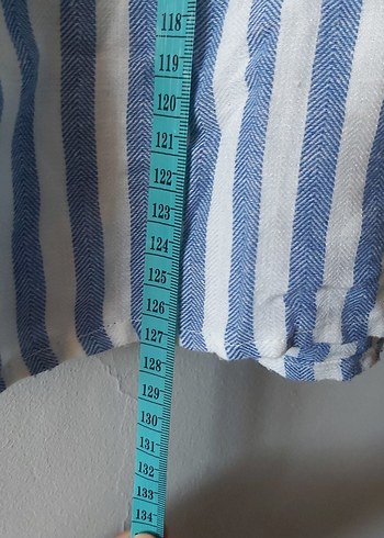 Uzun Elbise Tesettür Elbise Çizgili Elbise - Görsel 6