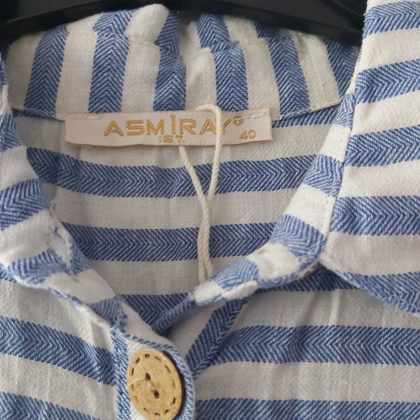 Uzun Elbise Tesettür Elbise Çizgili Elbise - Görsel 4