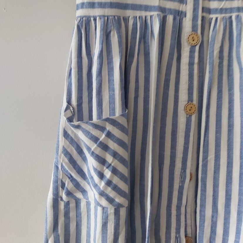 Uzun Elbise Tesettür Elbise Çizgili Elbise - Görsel 2