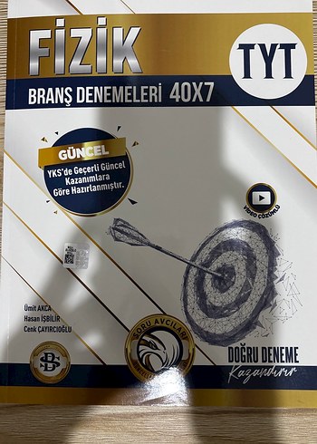 TYT Fizik Branş Denemeleri BİLGİ SARMAL 40x7 Kitap