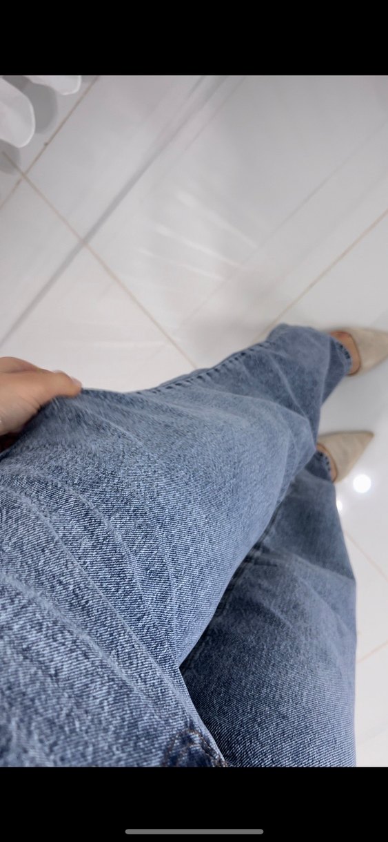 Dantel Detaylı Beyaz Kadın Günlük Jean - Görsel 5