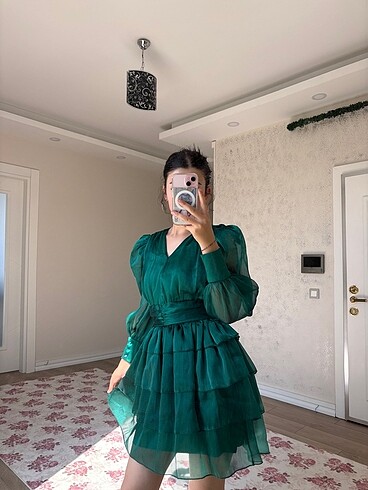 Yeşil elbise abiye - Görsel 2