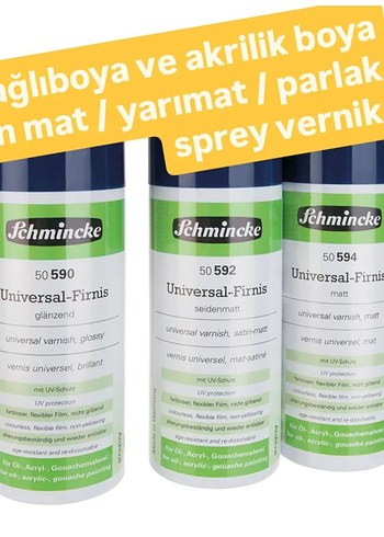 Schmincke yağlı boya / akrilik boya / guaj boya sprey vernik