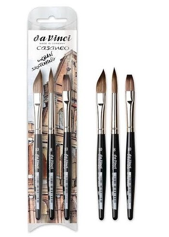 da Vinci Casaneo 3'lü suluboya Fırçası Seti