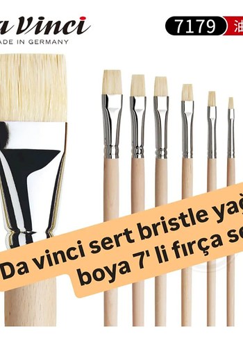 da vinci sert bristle yağlı boya fırça seti
