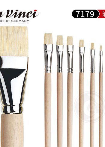 da vinci sert bristle yağlı boya fırça seti