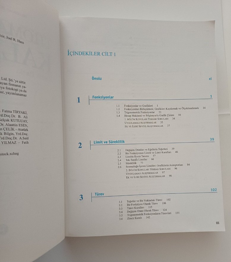 Thomas Kalkülüs Cilt 1 ve 2 Mühendislik Matematik - Görsel 3