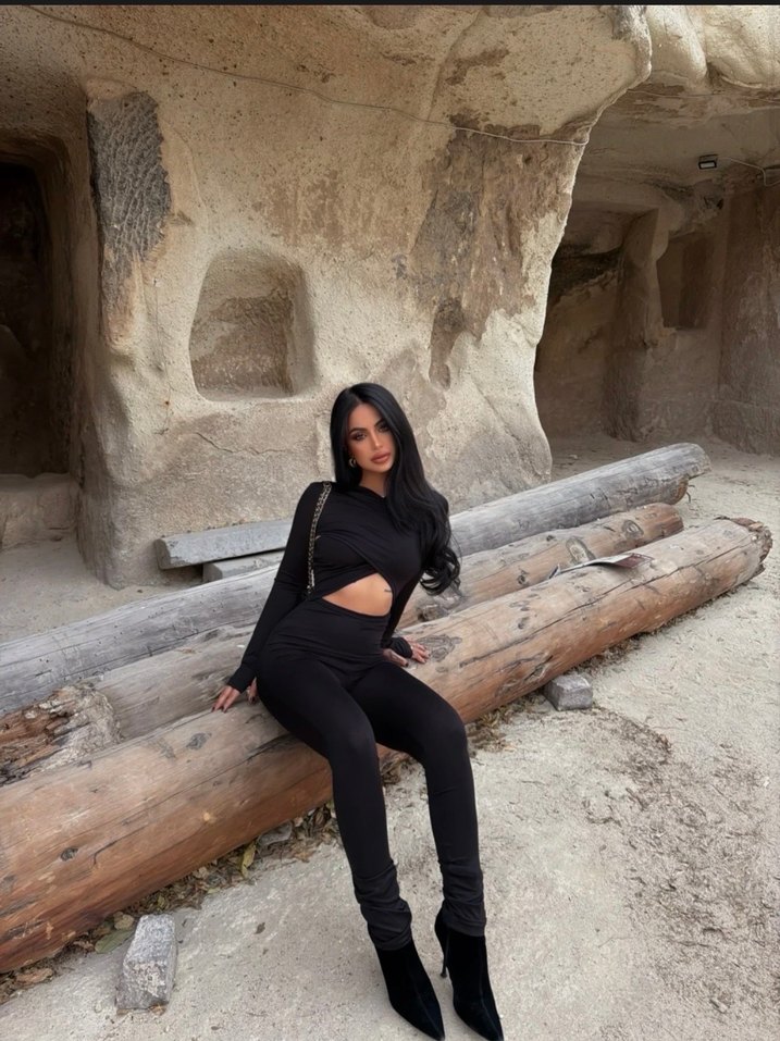 Siyah Scba Uzun Kollu Kadın Tulum - Görsel 2