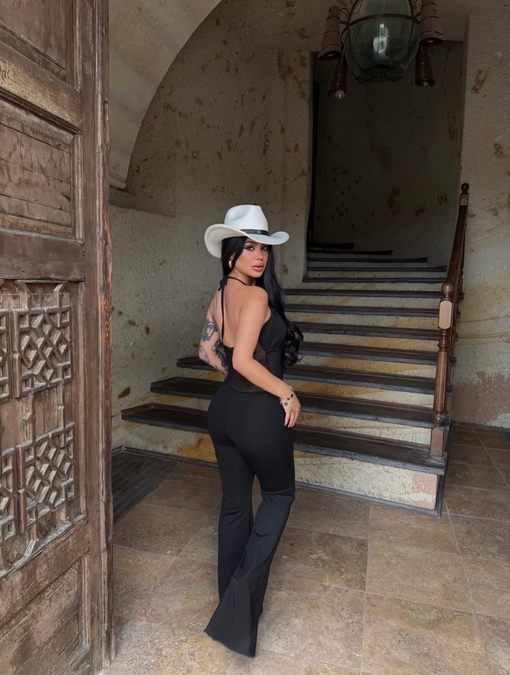 Siyah  Transparan Halter Yaka Tulum - Görsel 2