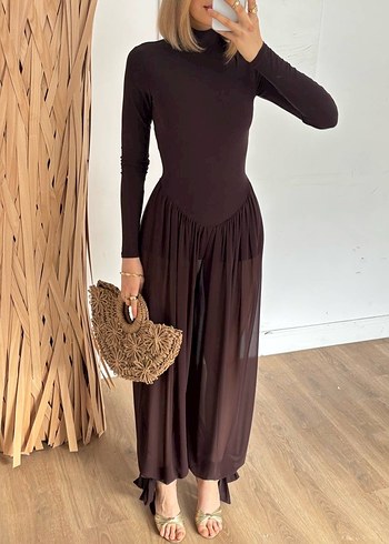 Kahverengi Uzun Kollu Uzun Tulum - Görsel 4