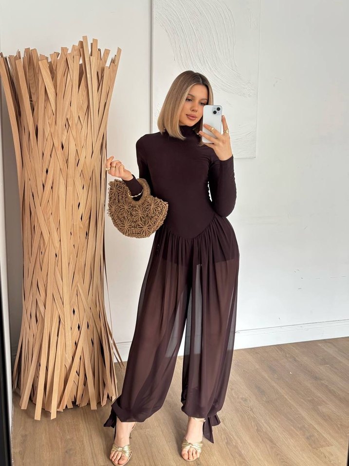 Kahverengi Uzun Kollu Uzun Tulum - Görsel 2