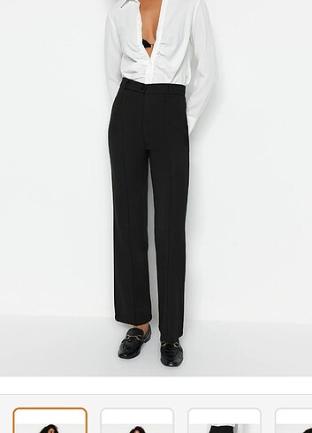 Trendyol Milla Siyah Straight Pantolon