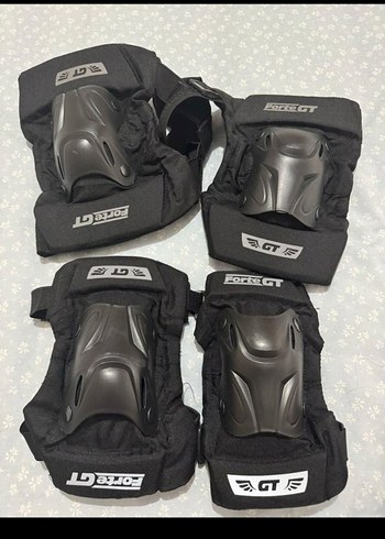 Siyah Biker Dizlikler Velcro Kapatmalı - Görsel 2