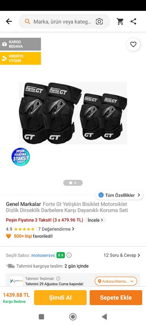 Siyah Biker Dizlikler Velcro Kapatmalı - Görsel 3