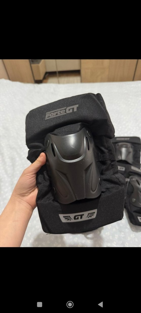 Siyah Biker Dizlikler Velcro Kapatmalı - Görsel 4