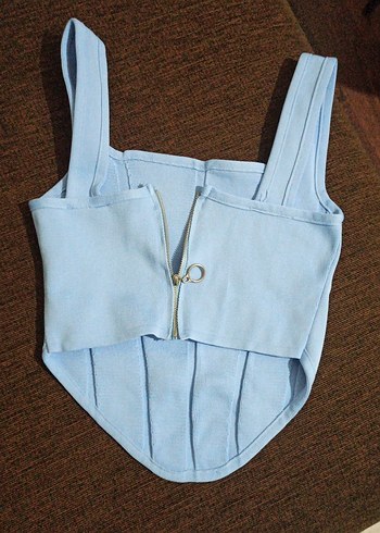 Mavi Askılı Kadın Büstiyer - Görsel 3