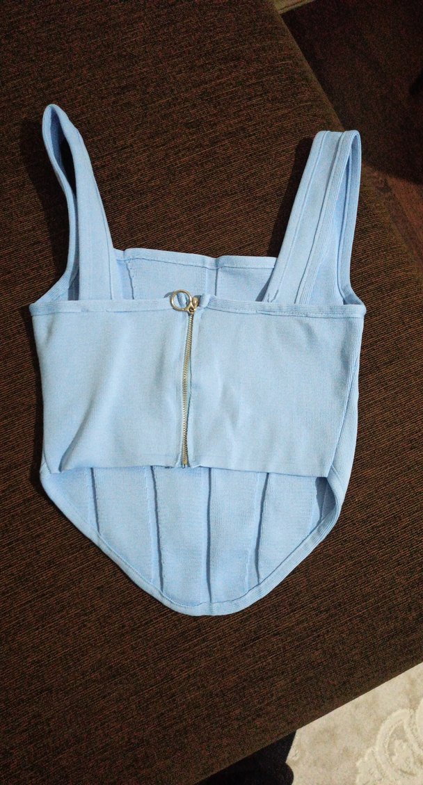 Mavi Askılı Kadın Büstiyer - Görsel 2