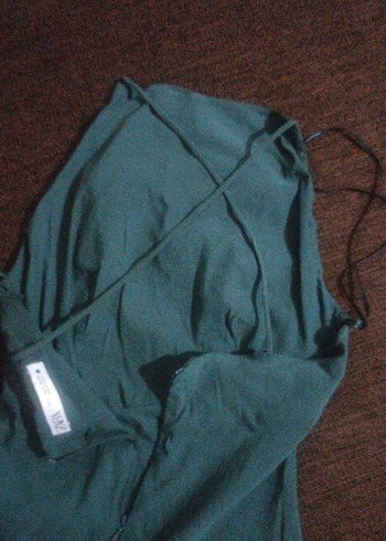 Yeşil Drapeli Straplez mini Elbise - Görsel 5