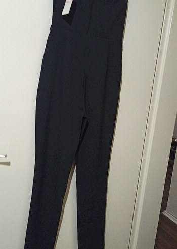 Siyah Straplez Kadın Tulum - Görsel 3