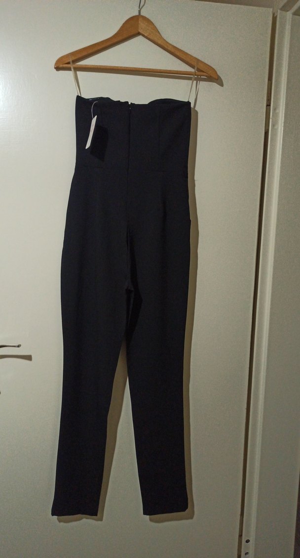 Siyah Straplez Kadın Tulum - Görsel 2