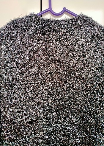 Gri Örgü Kadın Kazak Uzun Kollu - Görsel 4