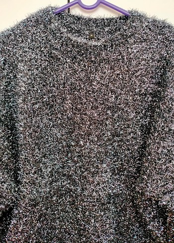 Gri Örgü Kadın Kazak Uzun Kollu - Görsel 2