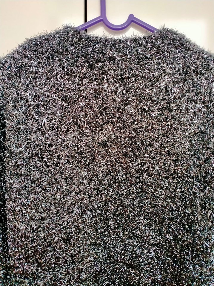 Gri Örgü Kadın Kazak Uzun Kollu - Görsel 4