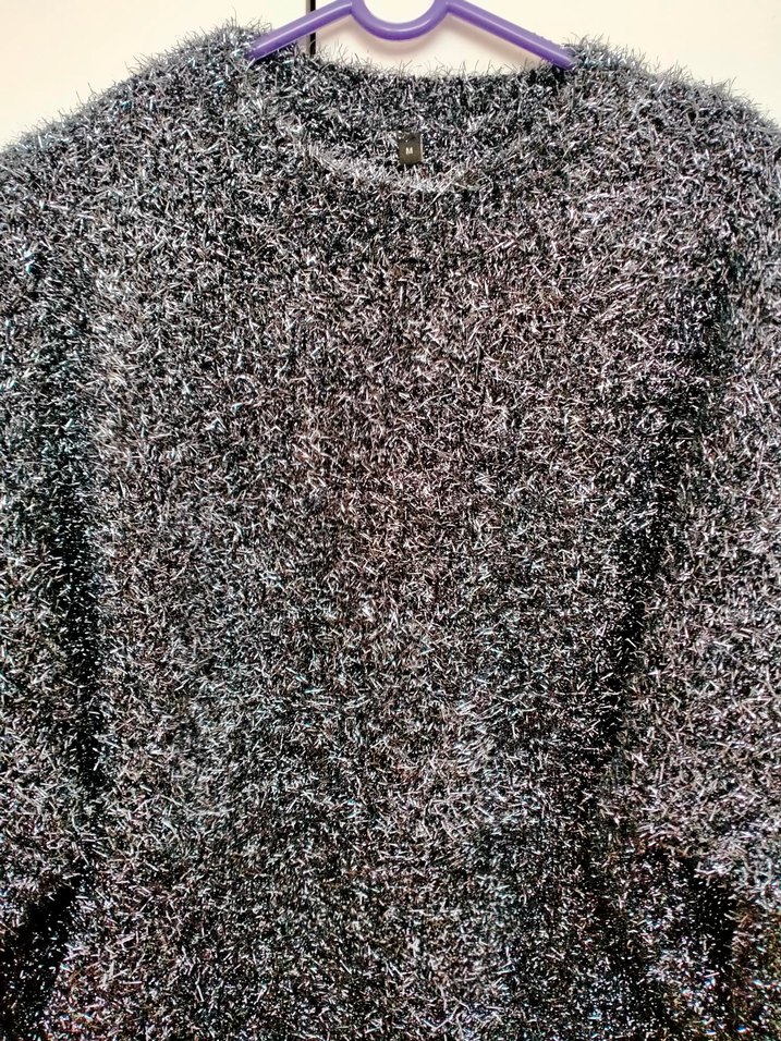 Gri Örgü Kadın Kazak Uzun Kollu - Görsel 2