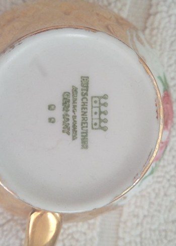 Altın Detaylı Çiçek Desenli Porselen Çay kahve  Seti - Görsel 4