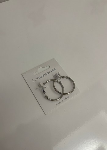Gri Mini Boy Halka Küpe