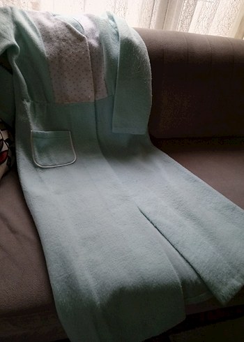 Uzun Kol Beyaz Vintage Kadın Sabahlık - Görsel 6