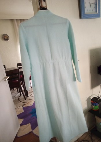 Uzun Kol Beyaz Vintage Kadın Sabahlık - Görsel 7