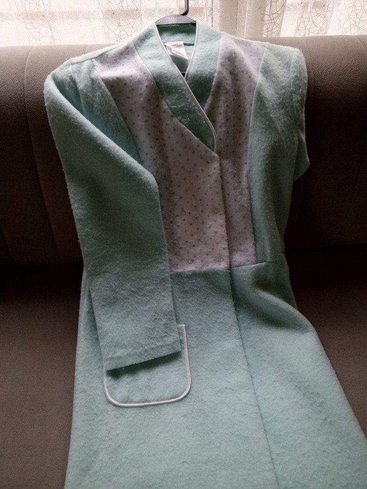 Uzun Kol Beyaz Vintage Kadın Sabahlık - Görsel 5