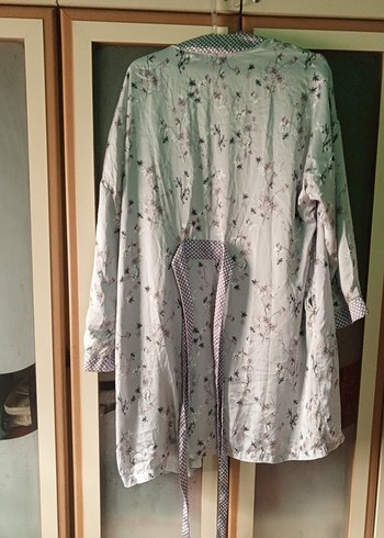 Bohem Tarzı Uzun Kollu cepli sabahlık - Görsel 6