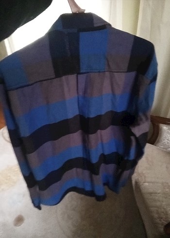 Erkek Mavi Batik Desenli Uzun Kollu Gömlek - Görsel 2