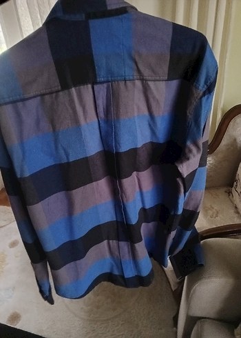 Erkek Mavi Batik Desenli Uzun Kollu Gömlek - Görsel 4